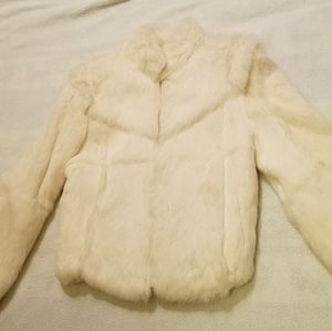 ❄White B-B-Dakota Rabbit Fur Coat/Jacket sm❄